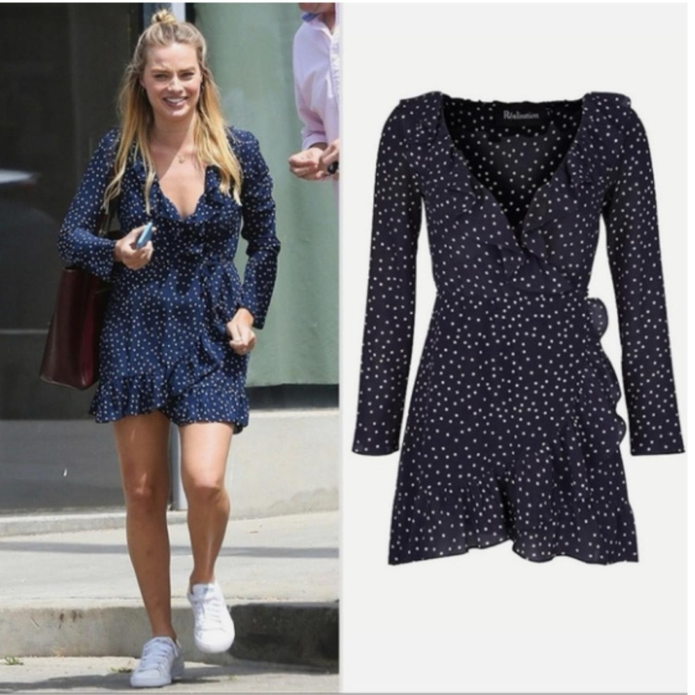 Realisation Par "The Alexandra" Dress in Navy Star - Size